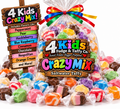 4 Kids Crazy Mix Saltwater Taffy bag with colorful taffy pieces
