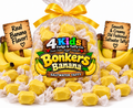 Bonkers Banana Saltwater Taffy bag with real banana flavor
