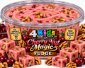 Cherry Nut Magic Fudge by 4 Kids Fudge & Taffy Co. - real cherries and whole walnuts in every bite, made in small batches