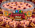 Cranberry Nut Fudge with cranberries and walnuts