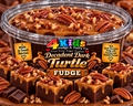 Decadent Dark Turtle Fudge with caramel and roasted pecans