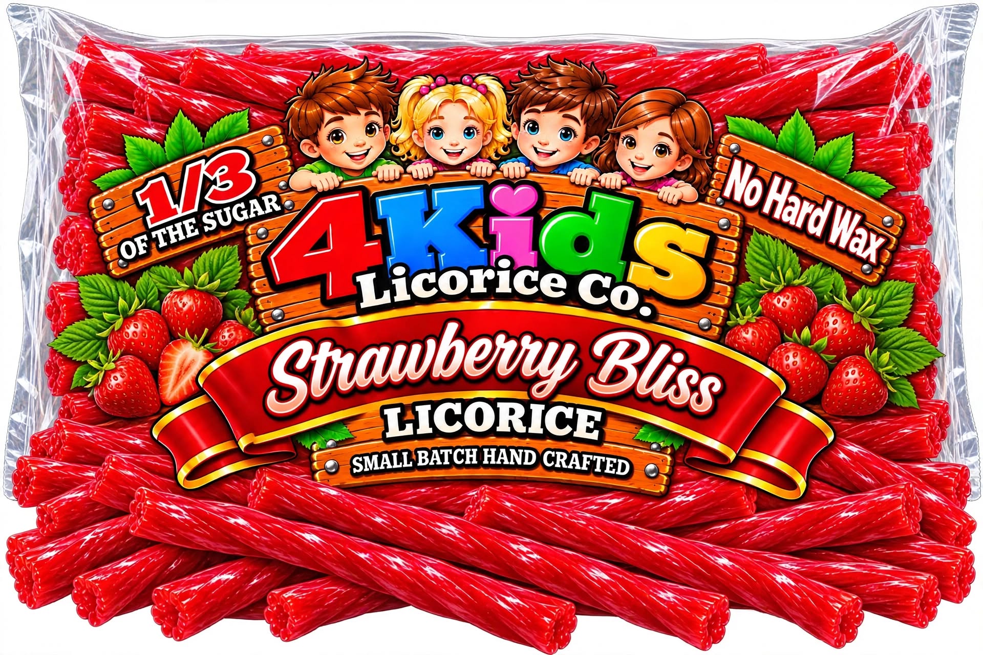 Strawberry Bliss Licorice | 4 Kids Licorice Co. – My Store