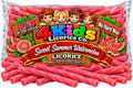 4 Kids Licorice Co. Sweet Summer Watermelon Licorice package with pink licorice twists and watermelon illustrations