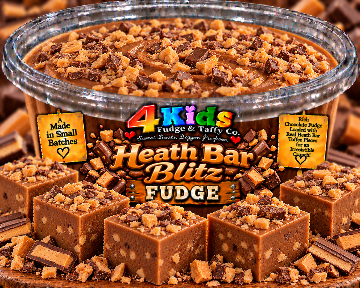 Heath Bar Blitz Fudge with real Heath Bar toffee pieces