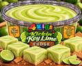 Kickin' Key Lime Fudge with zesty lime flavor and graham cracker crust