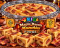 Maple Bacon Munchies Fudge - rich maple fudge with real thick-cut bacon