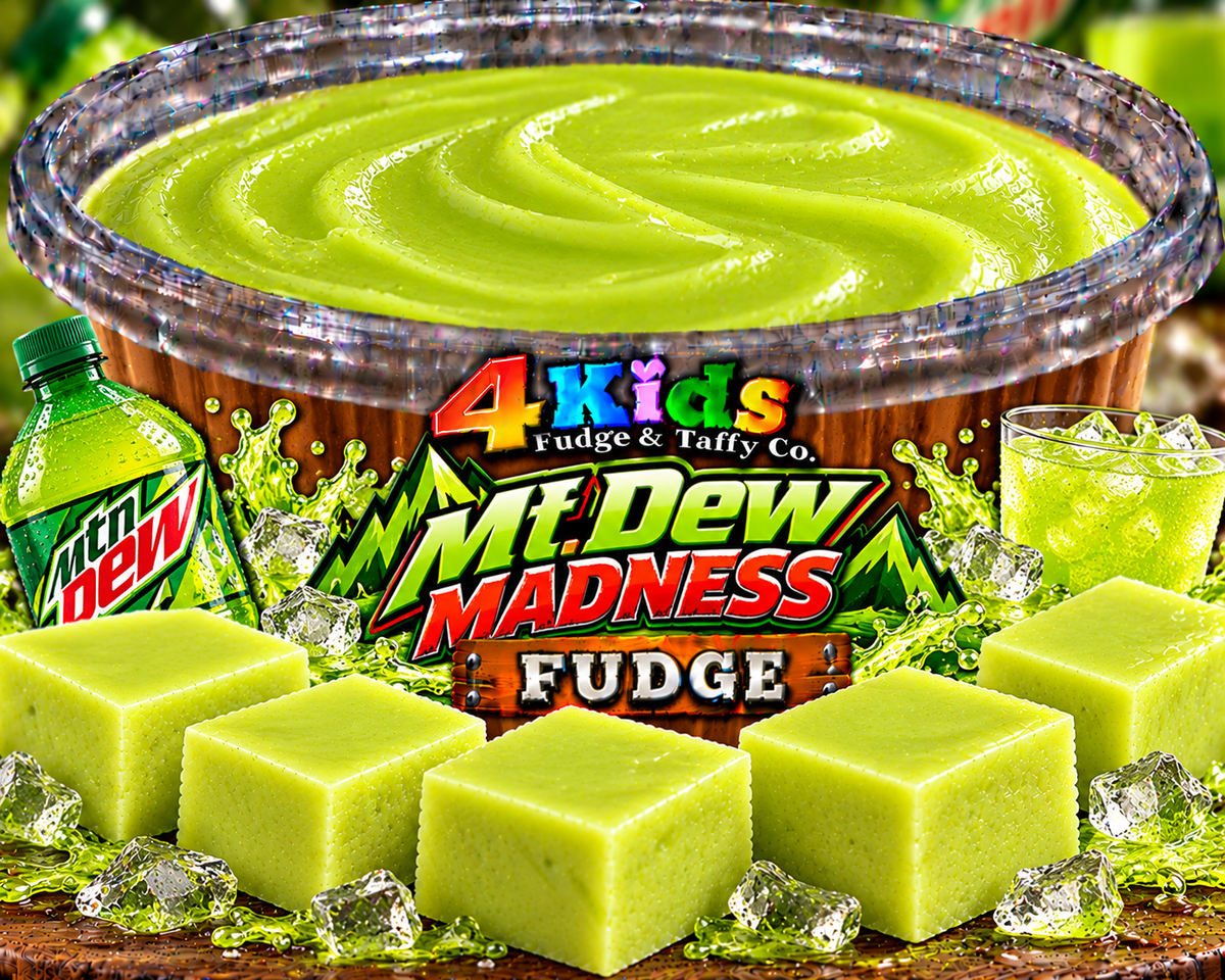 Mt. Dew Madness Fudge - creamy fudge made with real Mountain Dew