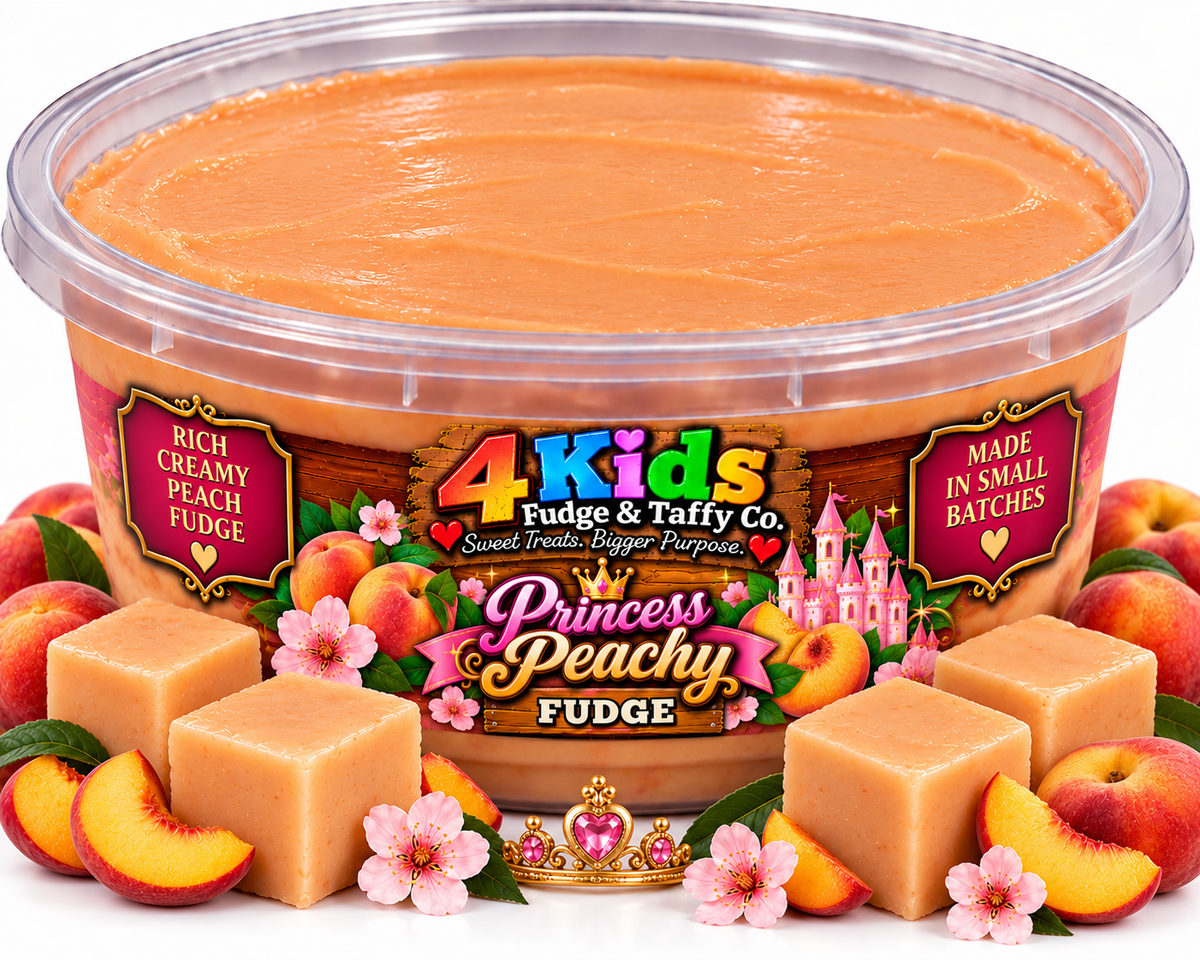 Princess Peachy Fudge - rich creamy peach fudge made in small batches