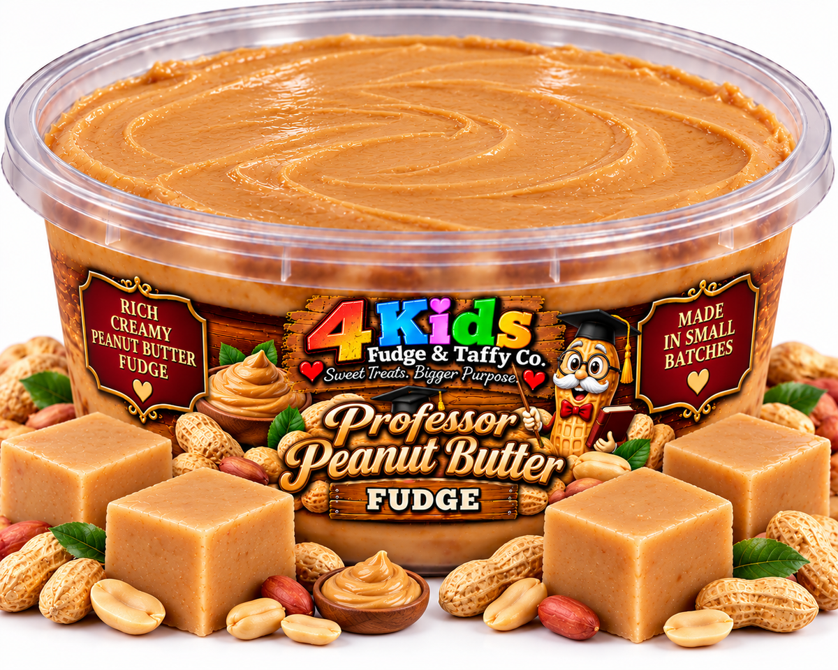 Professor Peanut Butter Fudge - rich creamy peanut butter fudge made in small batches