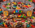 The Dirty Worm Fudge - cookies and cream with Oreos and gummy worms