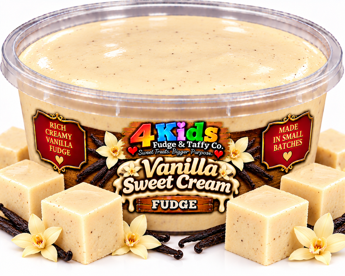 Vanilla Sweet Cream Fudge - rich creamy vanilla bean fudge made in small batches