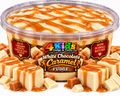 White Chocolate Caramel Fudge - rich creamy white chocolate fudge with caramel drizzle